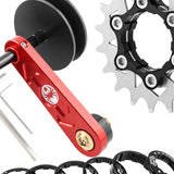 Maxbell Bike Chain Tensioner Rear Derailleur Chain Tensioner Stabilizer Single Speed 19T Red