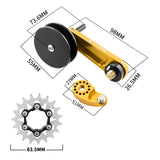 Maxbell Bike Chain Tensioner Rear Derailleur Chain Tensioner Stabilizer Single Speed 19T Gold