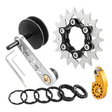 Maxbell Bike Chain Tensioner Rear Derailleur Chain Tensioner Stabilizer Single Speed 19T Silver