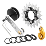 Maxbell Bike Chain Tensioner Rear Derailleur Chain Tensioner Stabilizer Single Speed 19T Silver