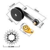 Maxbell Bike Chain Tensioner Rear Derailleur Chain Tensioner Stabilizer Single Speed 19T Silver
