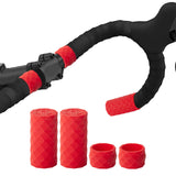 Maxbell 4x Bike Handlebar Tapes Anti Vibration Professional Silicone Handlebar Grips red
