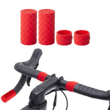 Maxbell 4x Bike Handlebar Tapes Anti Vibration Professional Silicone Handlebar Grips red