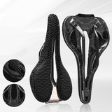 Maxbell 3D Printed Bike Seat Breathable for Men Women Shock Absorbing Bicycle Saddle Style A