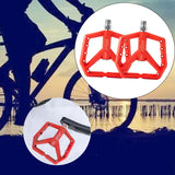 Maxbell Bicycle Pedals Hollow Out Pedals Bike Pedals for Folding Bike BMX City Bikes Red