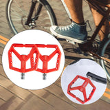 Maxbell Bicycle Pedals Hollow Out Pedals Bike Pedals for Folding Bike BMX City Bikes Red