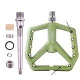 Maxbell Bicycle Pedals Hollow Out Pedals Bike Pedals for Folding Bike BMX City Bikes Green