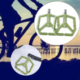 Maxbell Bicycle Pedals Hollow Out Pedals Bike Pedals for Folding Bike BMX City Bikes Green