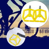 Maxbell Bicycle Pedals Hollow Out Pedals Bike Pedals for Folding Bike BMX City Bikes Yellow