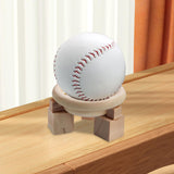 Maxbell Baseball Display Stand Wooden Baseball Stand Desk Sports Ball Display Rack
