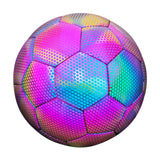 Maxbell Football Holographic Reflective Glow in The Dark Training Soccer Ball Gifts