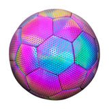 Maxbell Football Holographic Reflective Glow in The Dark Training Soccer Ball Gifts