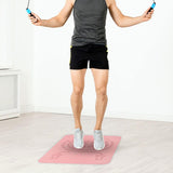 Maxbell Jump Rope Mat Non Slip Shockproof Skipping Mat Yoga Mat Fitness Exercise Mat Pink