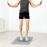 Maxbell Jump Rope Mat Non Slip Shockproof Skipping Mat Yoga Mat Fitness Exercise Mat Gray