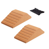 Maxbell Cork Squat Wedge Block Durable Trainer for Pilates Yoga Heel Elevated Squats 2pcs with bag