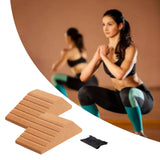 Maxbell Cork Squat Wedge Block Durable Trainer for Pilates Yoga Heel Elevated Squats 2pcs with bag