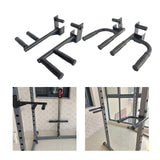 Maxbell 2 Pieces Dip Bar Barbell Rack Holders Easy to Install Chest Training Pull up Narrow pitch