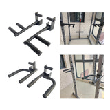 Maxbell 2 Pieces Dip Bar Barbell Rack Holders Easy to Install Chest Training Pull up Narrow pitch