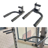 Maxbell 2 Pieces Dip Bar Barbell Rack Holders Easy to Install Chest Training Pull up Wide margin