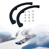 Maxbell 2 Pieces Snowboard Protection Strips Silicone Longboard Deck Bumper Strip