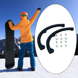 Maxbell 2 Pieces Snowboard Protection Strips Silicone Longboard Deck Bumper Strip