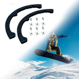 Maxbell 2 Pieces Snowboard Protection Strips Silicone Longboard Deck Bumper Strip