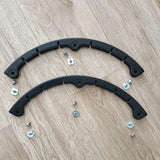 Maxbell 2 Pieces Snowboard Protection Strips Silicone Longboard Deck Bumper Strip