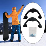 Maxbell 2 Pieces Snowboard Protection Strips Silicone Longboard Deck Bumper Strip