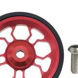 Maxbell Easy Wheel for Folding Bike 61mm Rolling Wheel for Transport Walking Pushing Red