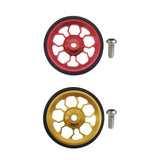 Maxbell Easy Wheel for Folding Bike 61mm Rolling Wheel for Transport Walking Pushing Red