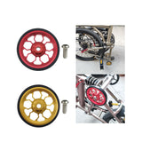 Maxbell Easy Wheel for Folding Bike 61mm Rolling Wheel for Transport Walking Pushing Red