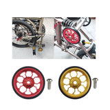 Maxbell Easy Wheel for Folding Bike 61mm Rolling Wheel for Transport Walking Pushing Red