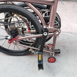 Maxbell Easy Wheel for Folding Bike 61mm Rolling Wheel for Transport Walking Pushing Red