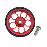 Maxbell Easy Wheel for Folding Bike 61mm Rolling Wheel for Transport Walking Pushing Red