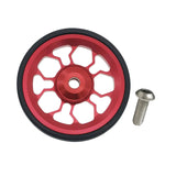 Maxbell Easy Wheel for Folding Bike 61mm Rolling Wheel for Transport Walking Pushing Red