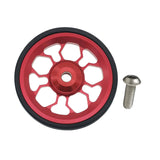 Maxbell Easy Wheel for Folding Bike 61mm Rolling Wheel for Transport Walking Pushing Red