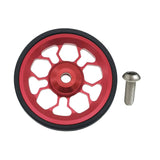 Maxbell Easy Wheel for Folding Bike 61mm Rolling Wheel for Transport Walking Pushing Red