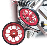 Maxbell Easy Wheel for Folding Bike 61mm Rolling Wheel for Transport Walking Pushing Red