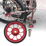Maxbell Easy Wheel for Folding Bike 61mm Rolling Wheel for Transport Walking Pushing Red