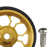 Maxbell Easy Wheel for Folding Bike 61mm Rolling Wheel for Transport Walking Pushing Gold