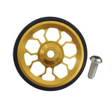 Maxbell Easy Wheel for Folding Bike 61mm Rolling Wheel for Transport Walking Pushing Gold