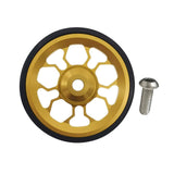 Maxbell Easy Wheel for Folding Bike 61mm Rolling Wheel for Transport Walking Pushing Gold