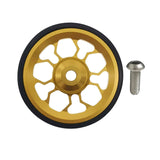 Maxbell Easy Wheel for Folding Bike 61mm Rolling Wheel for Transport Walking Pushing Gold