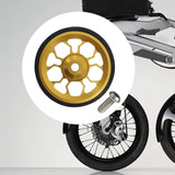 Maxbell Easy Wheel for Folding Bike 61mm Rolling Wheel for Transport Walking Pushing Gold