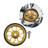 Maxbell Easy Wheel for Folding Bike 61mm Rolling Wheel for Transport Walking Pushing Gold