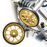 Maxbell Easy Wheel for Folding Bike 61mm Rolling Wheel for Transport Walking Pushing Gold