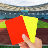 Maxbell Soccer Referee Cards Set PVC Football Yellow and Red Card for Outdoor Sports Card Only