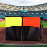 Maxbell Soccer Referee Cards Set PVC Football Yellow and Red Card for Outdoor Sports With Pocket Book