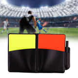 Maxbell Soccer Referee Cards Set PVC Football Yellow and Red Card for Outdoor Sports With Pocket Book