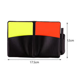 Maxbell Soccer Referee Cards Set PVC Football Yellow and Red Card for Outdoor Sports With Pocket Book